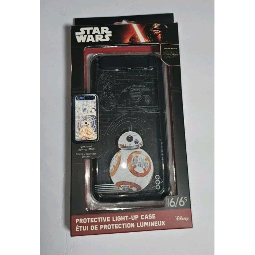 NEW Disney Star Wars LLM-i6B7-FXV6 BB-8 iPhone 6/6s Protective Light Up Case bb8